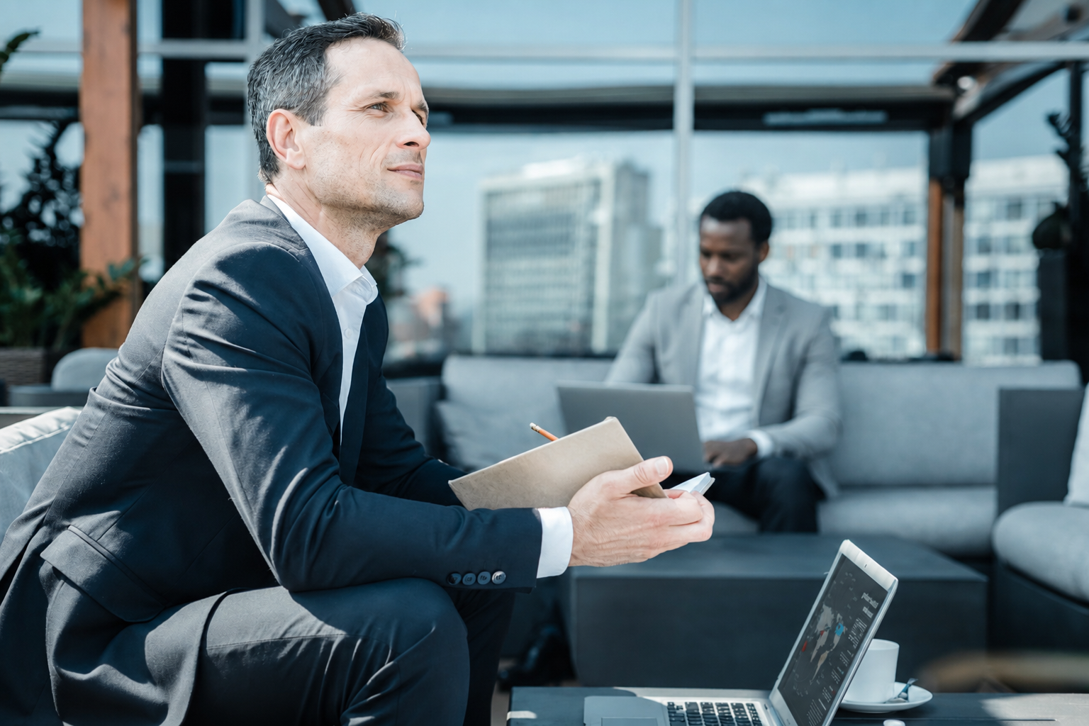 Executives collaborating